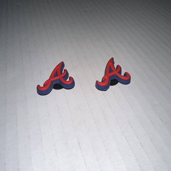 MLB Atlanta Braves Baseball Team For Crocs Shoe Charms Jibbitz - 2 Pieces - Picture 2 of 7